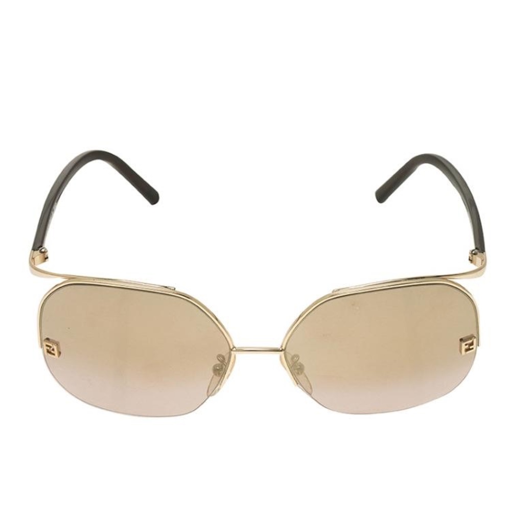 Fendi Women's Gold & Brown Oversized Sunglasses - Picture 8 of 11